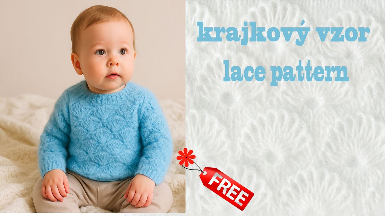 Jemný krajkový vzor s vějířky – snadný a nádherný, Delicate Lace Fan Pattern – Easy and Beautiful!