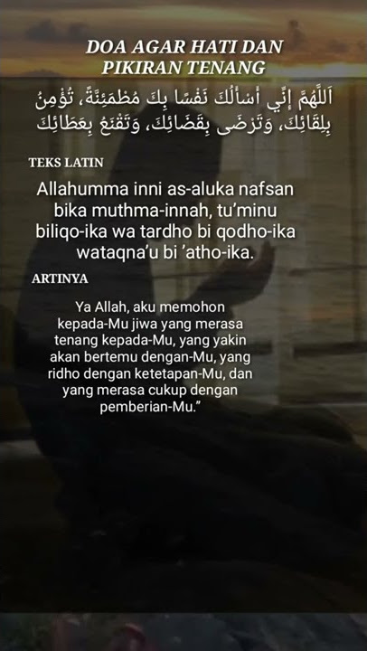 doa agar hati dan pikiran tenang