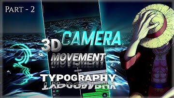 3d typography tutorial Alight Motion (part - 2) || 3d camera movement tutorial - Alight Motion