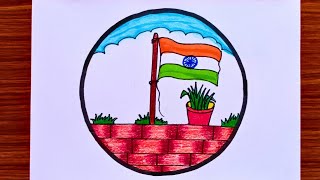 Indipendence day drawing/Republic day drawing/how to draw Indipendence day special/15 August drawing