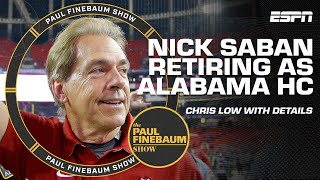 🚨 BREAKING NEWS 🚨 Nick Saban retiring as head coach of Alabama Crimson Tide | Paul Finebaum Show