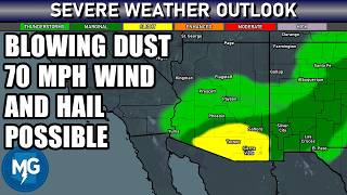 Severe Weather Risk:  70mph Winds, Blowing Dust & Hail This Afternoon and Tonight