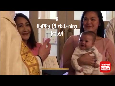 Baby Boy Laughing And Giggling During Baptism 3months Old 