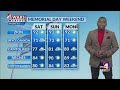 Seasonable temperatures today, warm and dry weekend ahead