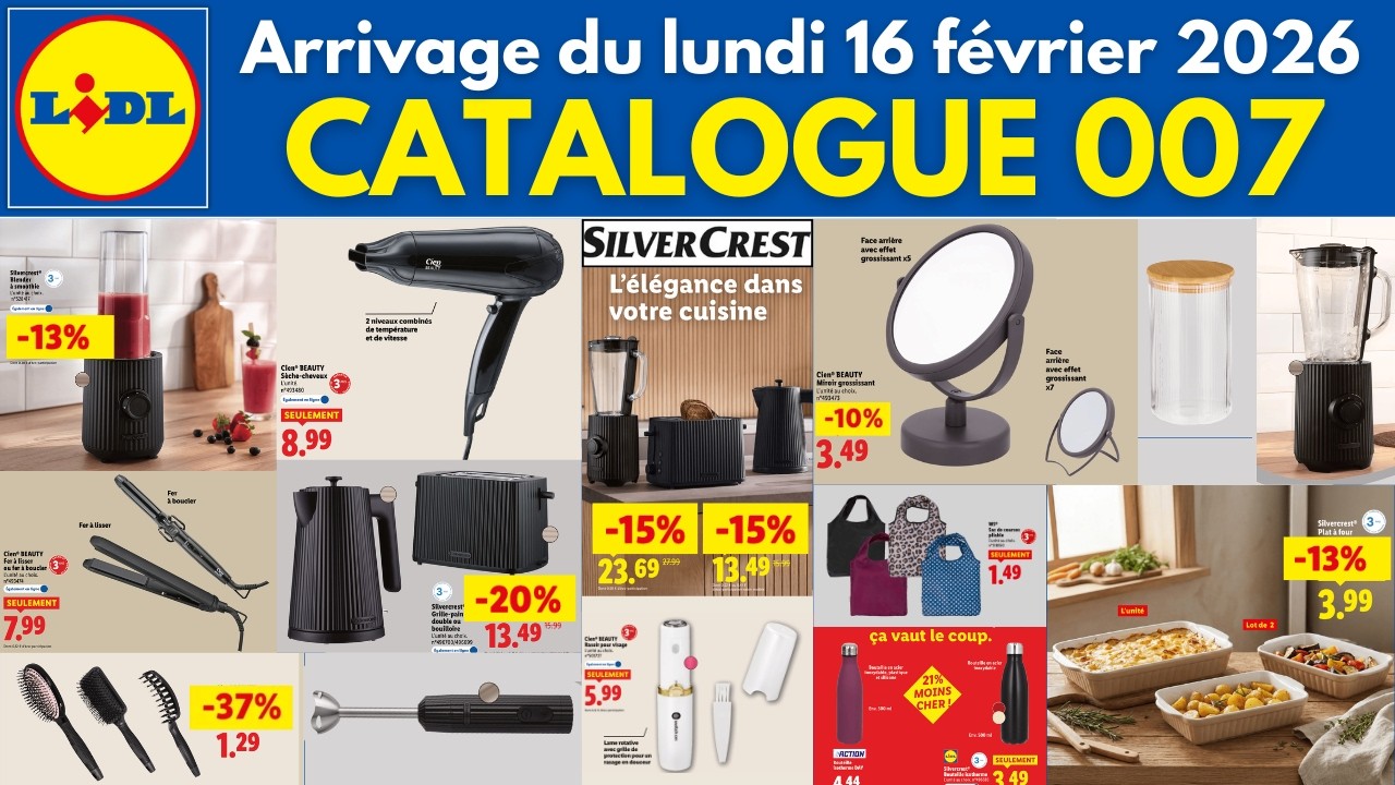 catalogue LIDL du 16 février 2026 ✅ Arrivage cuisine maison sport 🔥 Promos deals soldes