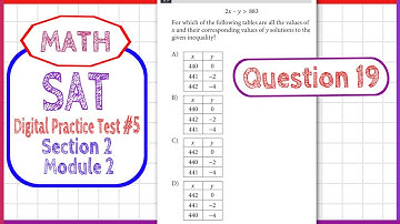 Question 19 in SAT Digital Practice Test #5, MATH Section 2 Module 2