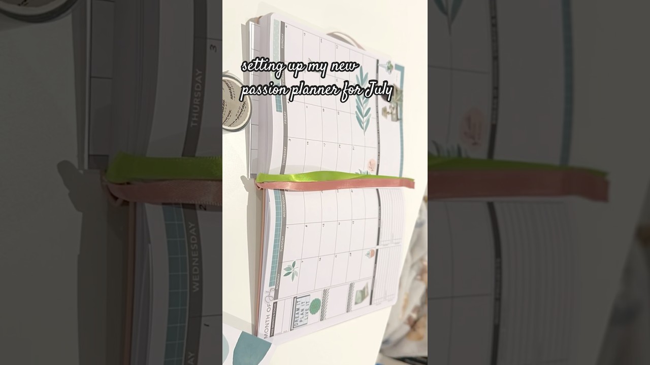 passion planner July setup 