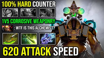 WTF 620 ATTACK SPEED 1v5 Corrosive Weaponry Right Click Max Agility Speed Alchemist Dota 2
