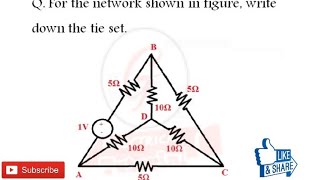 15.Development of Tie Set Matrix or Fundamental Loop Matrix From Given Electrical Network