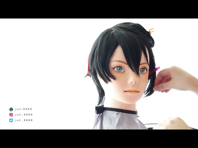 Wig Tutorial 堀川国広 cosplay - YouTube