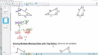 8 3 Trig Ratios to Solve for a Missing Side Part 1