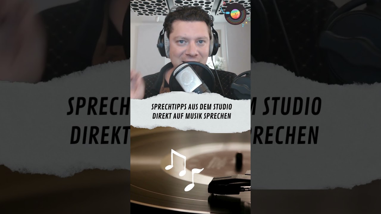Sprecher Markus K&auml;stle - Sprechtipp - Direkt auf Musik sprechen