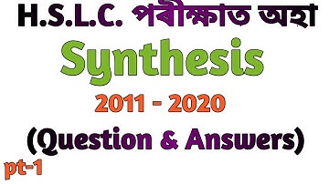 Synthesis in HSLC Final Exam 2011- 2020 | SEBA |
