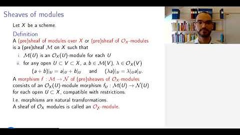 18.1 Sheaves of modules (Commutative Algebra and Algebraic Geometry)