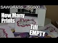 Sawgrass SG500 | How many prints till ink refill is needed