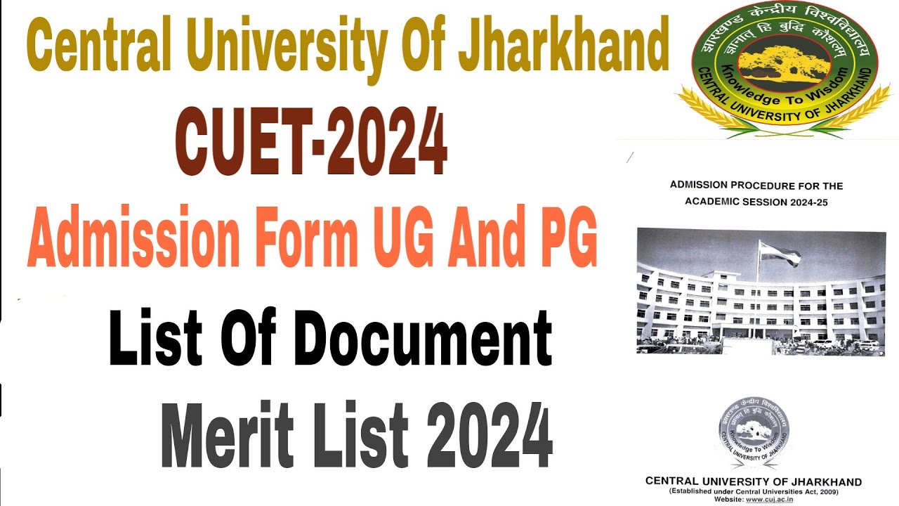Central University Of Jharkhand CUET UG Result 2024-25 || Central ...