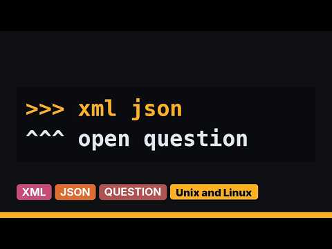 Unix & Linux: XMLstarlet for JSON?