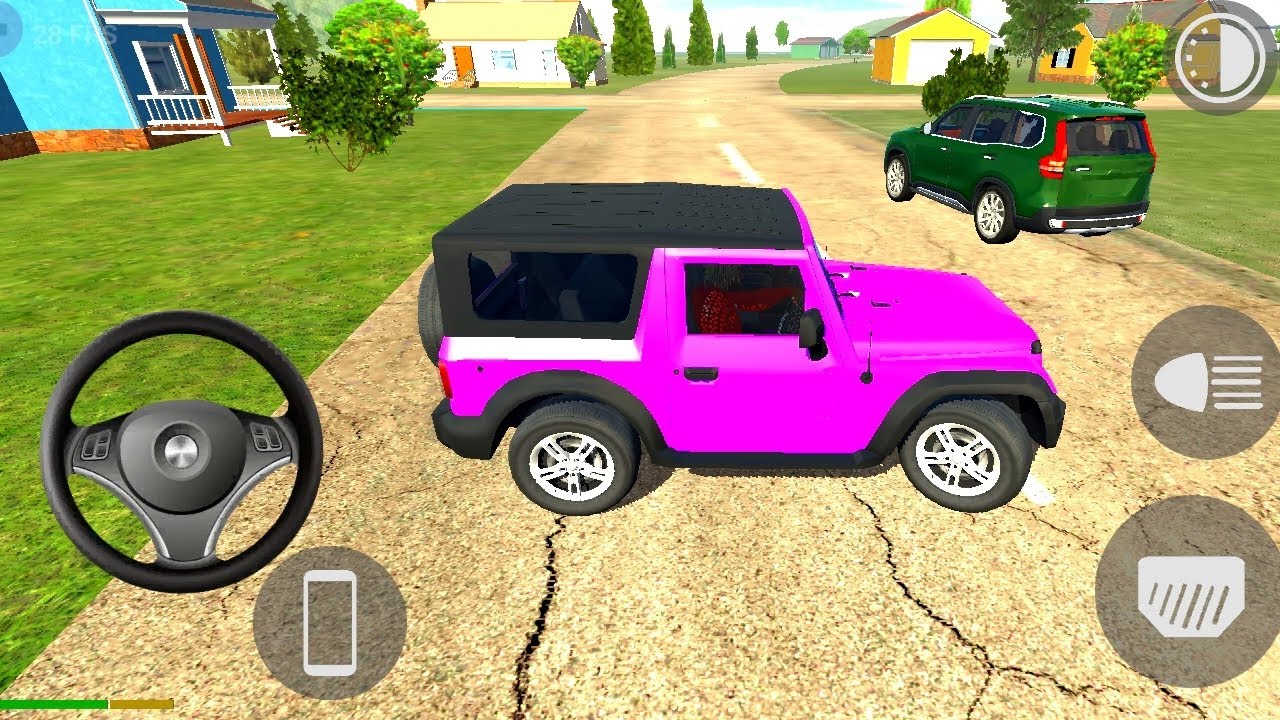 Mahindra Thar Pure Offroad Style Indian Bike Driving 3D Indian Car Simulator Village Roads Gameplay