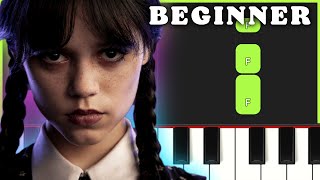 Wednesday Main Titles - Danny Elfman | BEGINNER PIANO TUTORIAL