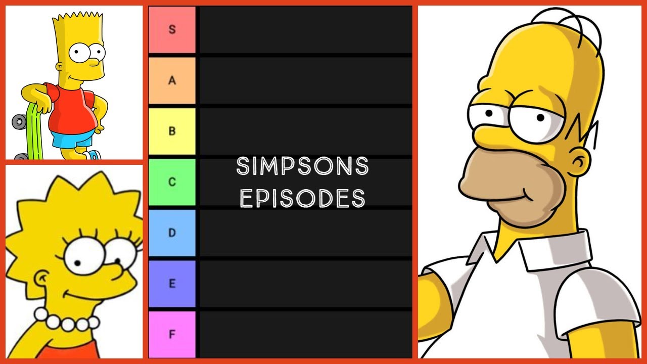 The Tier List Ep 16 Simpsons Episodes YouTube