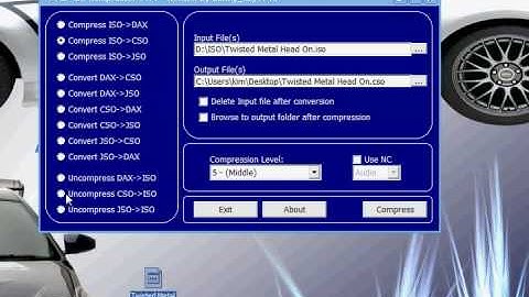 how to compress iso and uncompress cso files