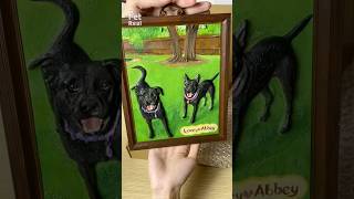 Hand-Painting a Custom Pet Portrait of Laney & Abbey | PetReal 🐾 #petportrait