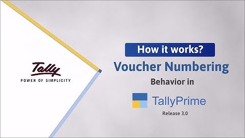 How Voucher Numbering Behavior Works in TallyPrime (Tamil) | TallyHelp