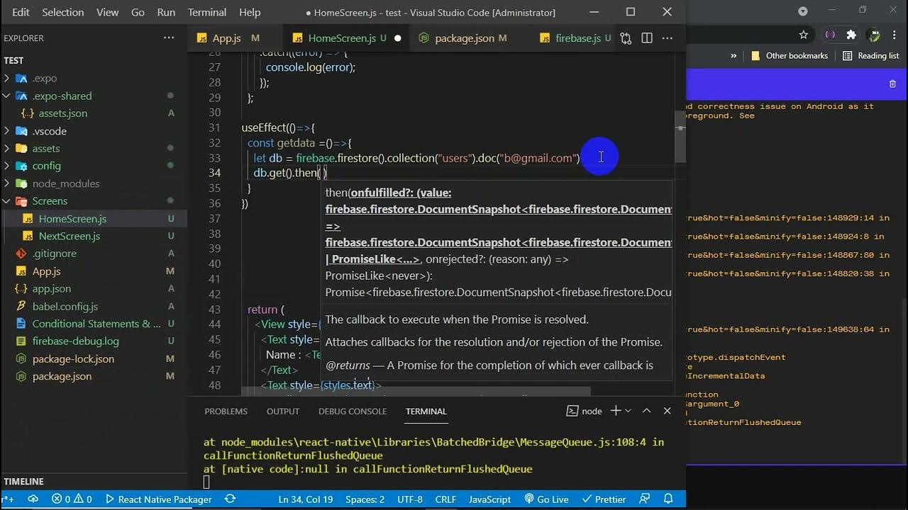 ReactNative101 Part68 Test useEffect FetchOnce,Loop,StateChange