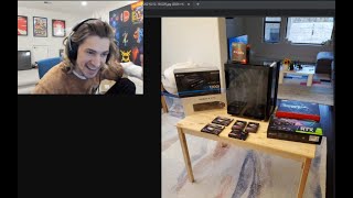 xQc shows all his PC parts for the new PC