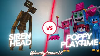 Poppy Playtime Vs Siren Head | @BendytheDemon18  minecraft addon