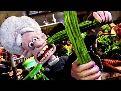O Coelhosomem devorará TODOS os seus vegetais 🥕🥦 | Wallace & Gromit: A Batalha dos Vegetais | Clipe