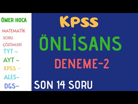 Kpss önlisans Matematik Deneme-2 Devamı #kpssönlisans #kpss2020 #kpss