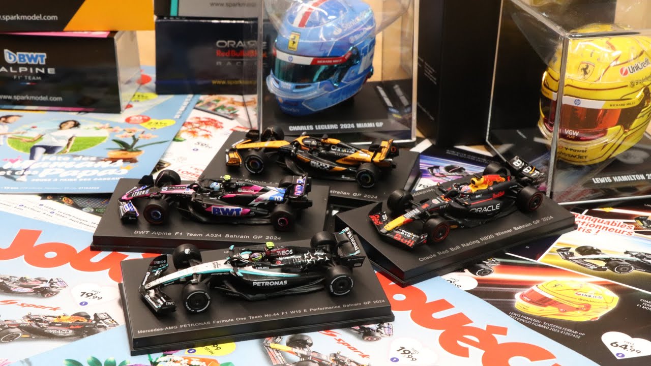 Des F1 1/64 Spark et des casques Looksmart chez JouéClub !