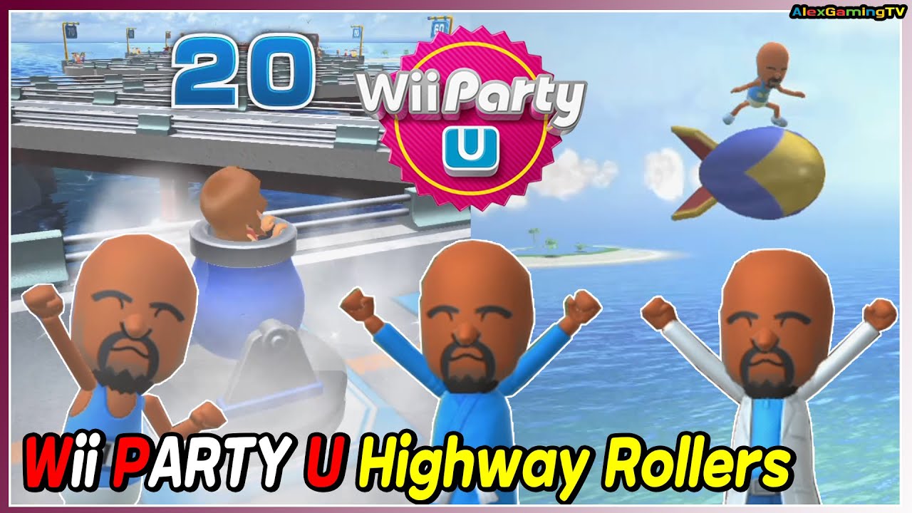 Wii Party U-Highway Rollers ( Matt vs Araceli vs Rie vs Joost ) Master CPU | AlexgamingTV