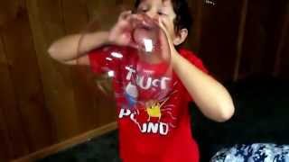 Basketball Size Bubble Made Out Of Homemade Flubber