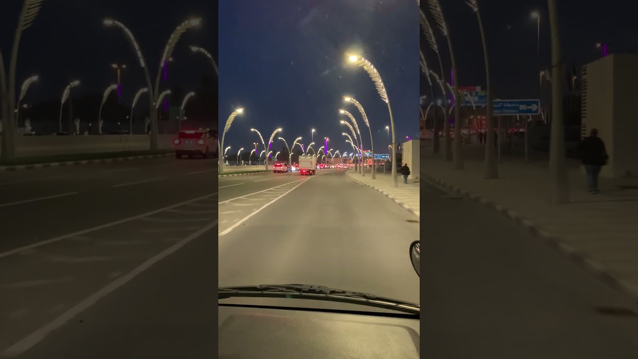 Doha Qatar Street light View