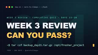 Week 3 Review: Can You Pass (Networking, Firewalls, SELinux & Nginx) | Zero to LLMOps (Day 21)
