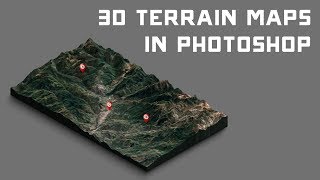 How to Create 3D Maps from Google Maps in Photoshop w/ 3D Map Generator Terrain Tool