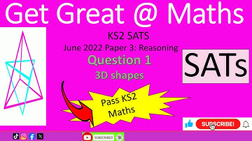 KS2 SATS June 2022 paper 3 Reasoning Q1 3D shape number of faces #walkthrough