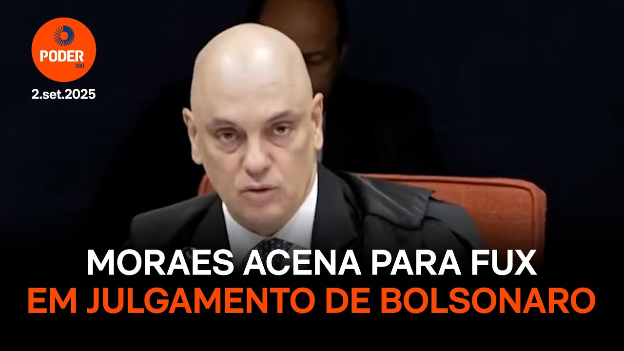 Moraes acena para Fux em julgamento de Bolsonaro
