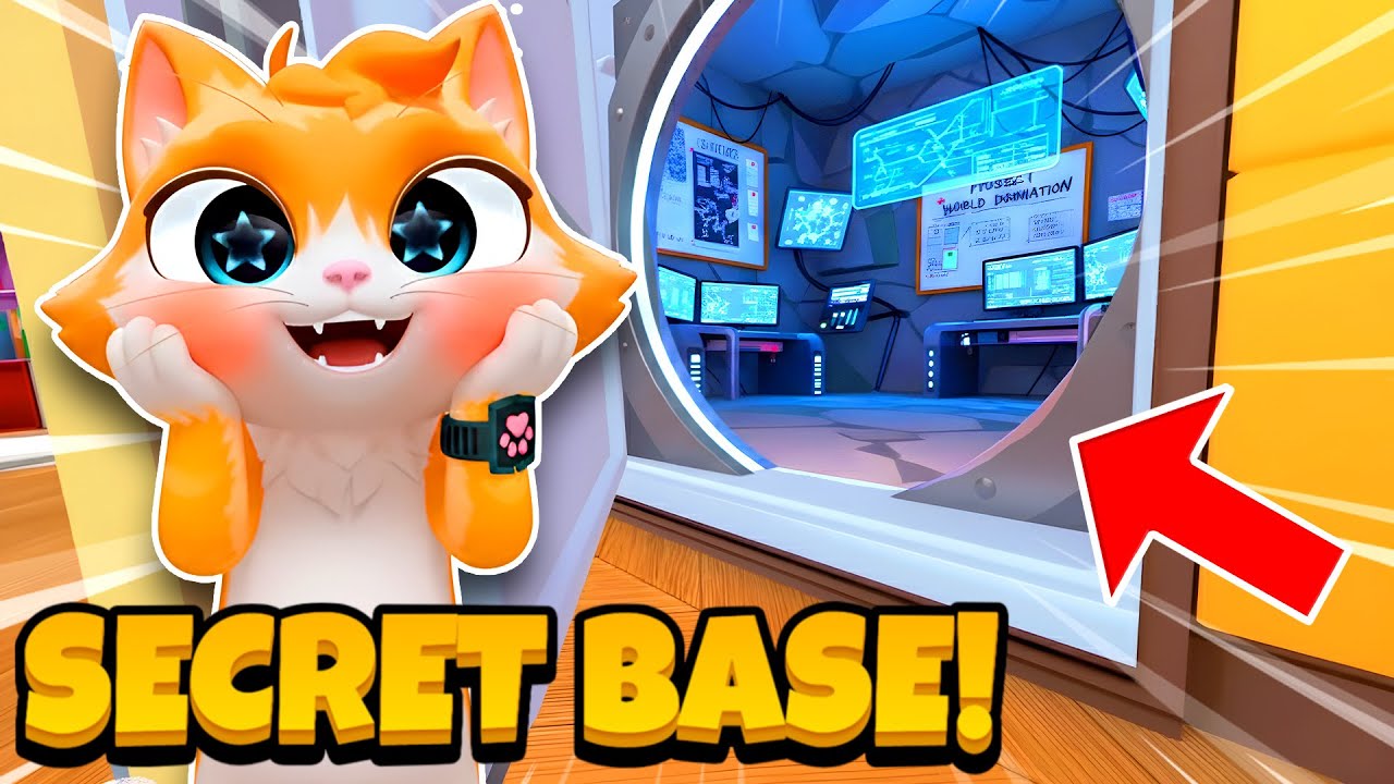 Building a SECRET HIDDEN FRIDGE BASE in Granny's House in I Am Cat VR!