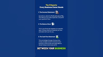 The 3 Essential Financial Reports Every Business Owner Must Know
