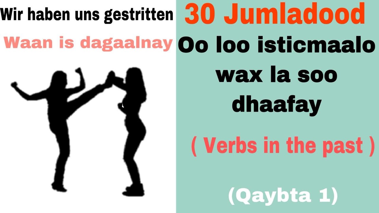 30 Deutsche Verben im Perfekt 30Jumladood oo loo isticmaalo wax la