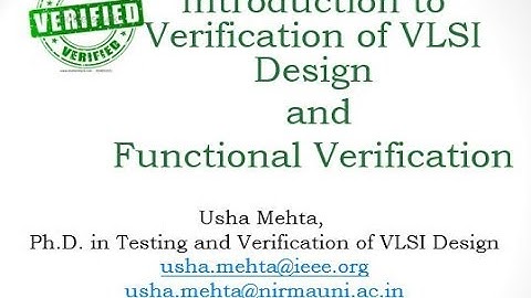Verification of VLSI Design Part I