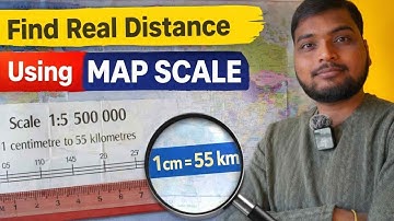 How to Calculate Distance Using Map Scale | 1 cm is to 540 km Explained by Santosh Sir