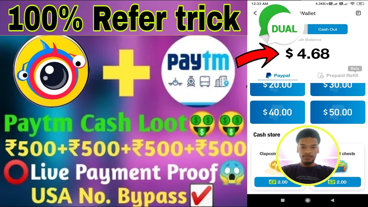 Hindi Clipclaps app new update Refer Trick 2020 unlimited trick H@ck ✓Rahultech