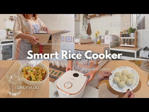 unboxing rice cooker low carbo and low sugar 🤎 MECOO Smart Rice Cooker #Mecoo