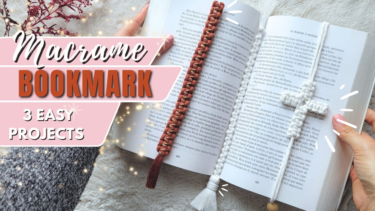 3 Easy Handmade Macrame Bookmark Designs