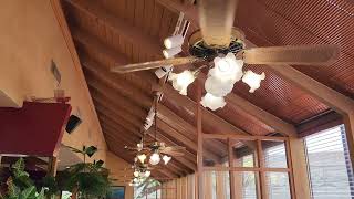Casablanca Delta I Ceiling Fans in a restaurant atrium
