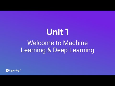 Unit 1 | Welcome to Machine Learning and Deep Learning